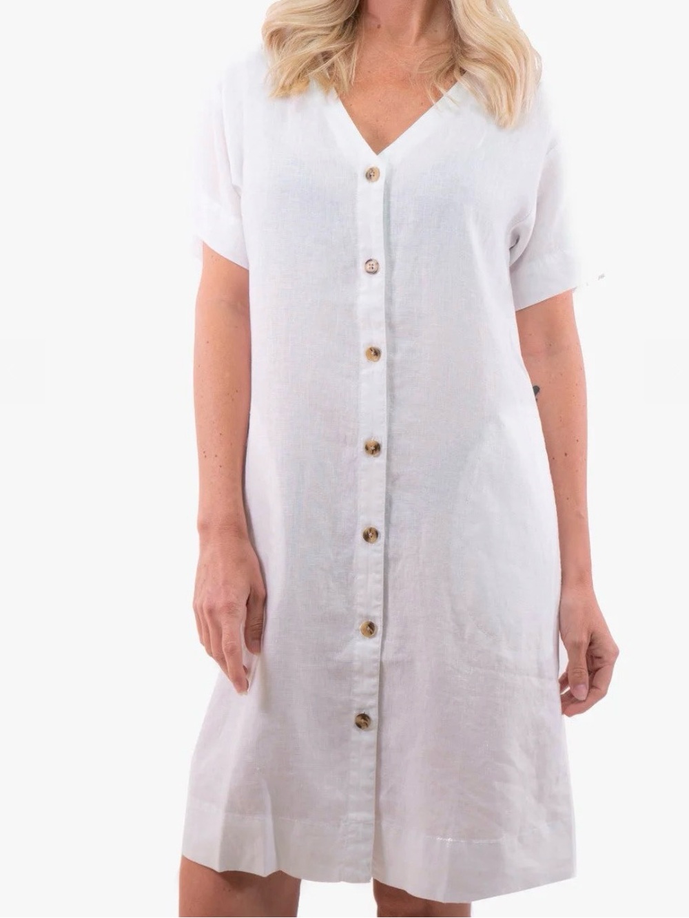 Part Two BNWOT 100% Linen White Dress size
38